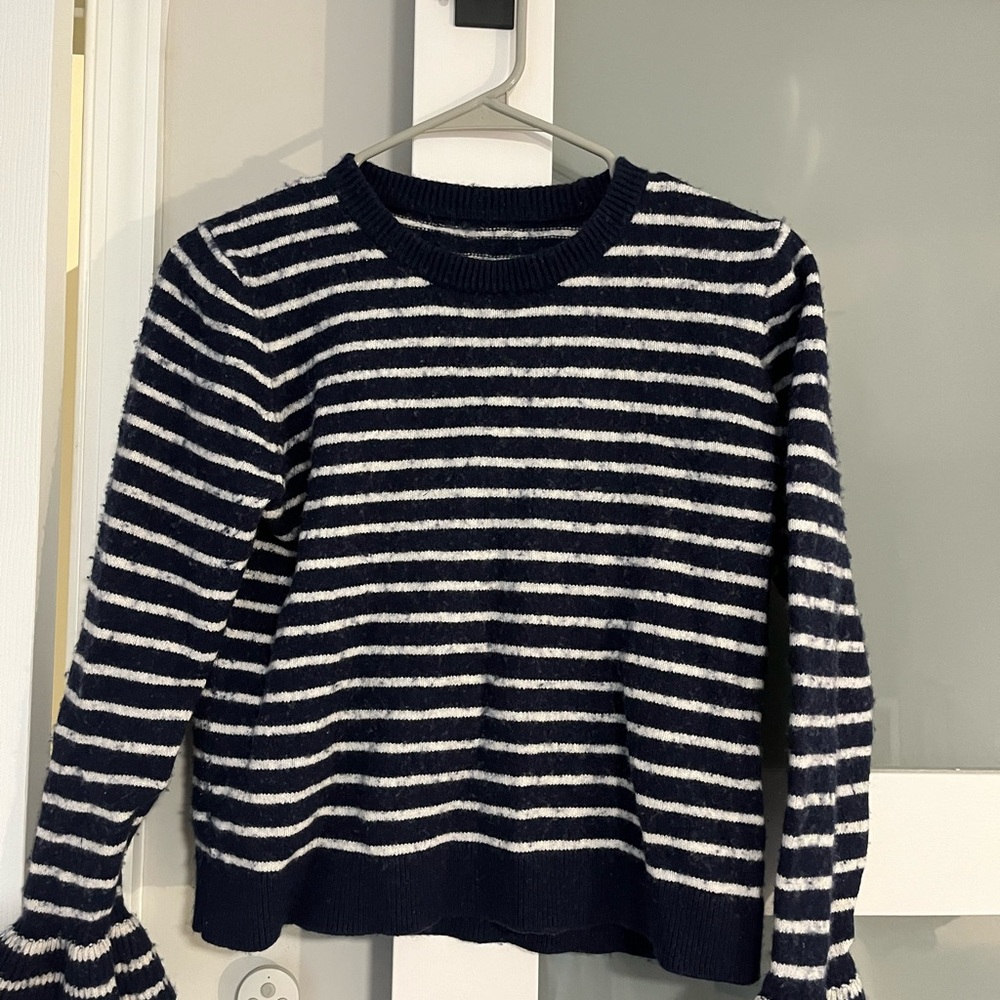 Striped Navy and White Sweater